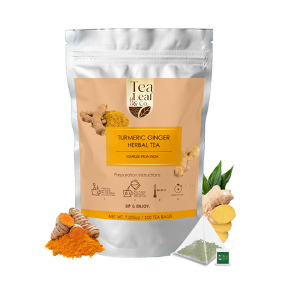 Turmeric Ginger Herbal Tea, 100 Count