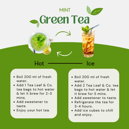 Mint Green Tea, 50 Count