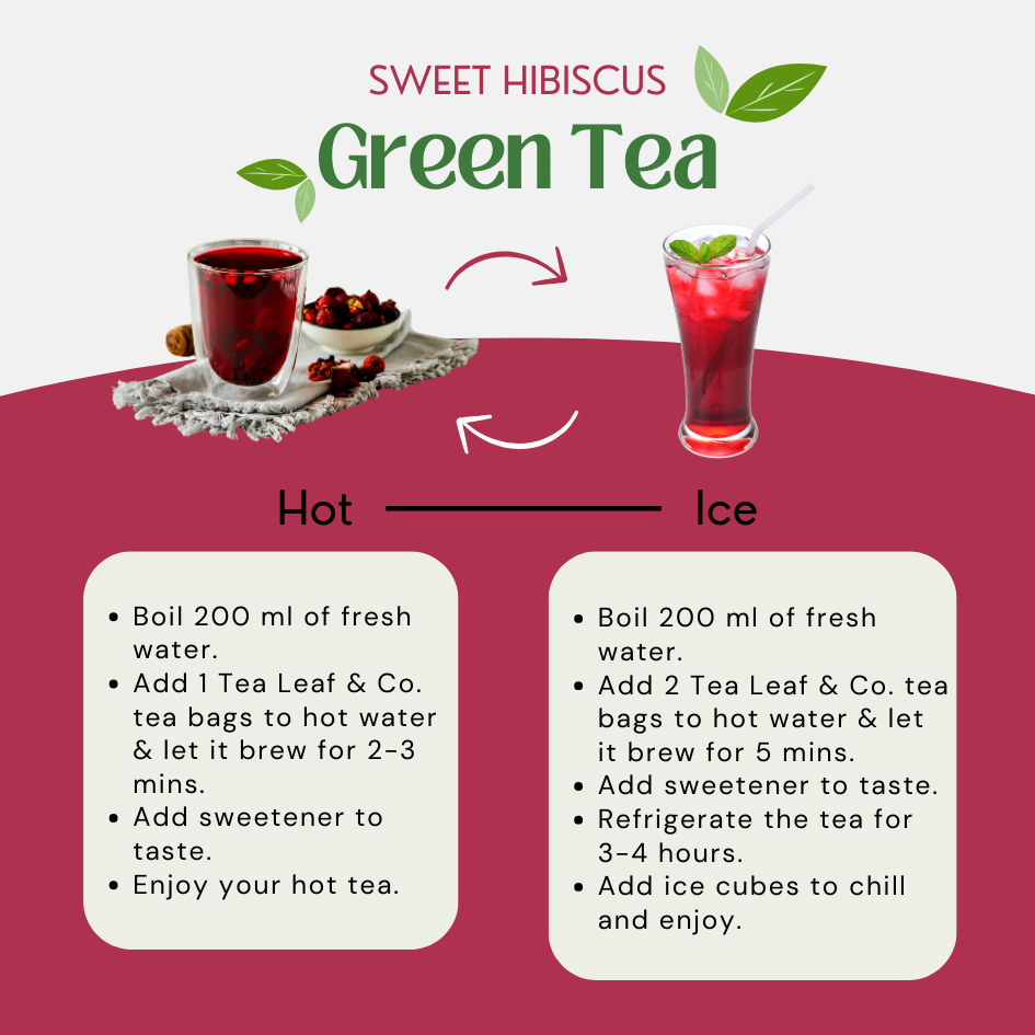 Sweet Hibiscus Green Tea, 3.53 oz