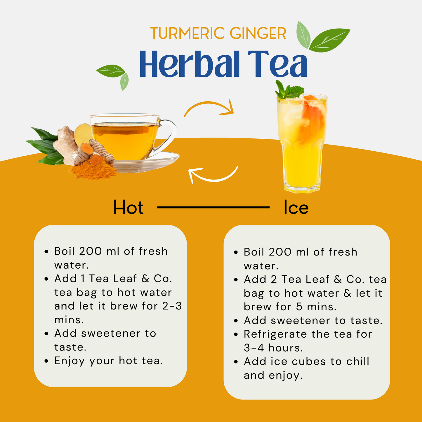 Turmeric Ginger Herbal Tea, 100 Count