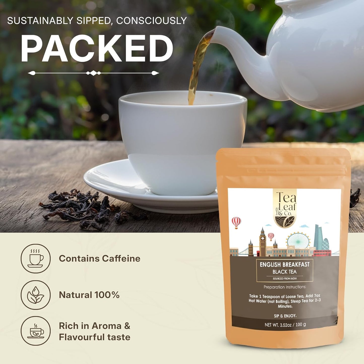 English Breakfast Black Tea,  3.53 oz