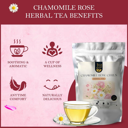Chamomile Rose Citrus Herbal Tea (50 Tea Bags)