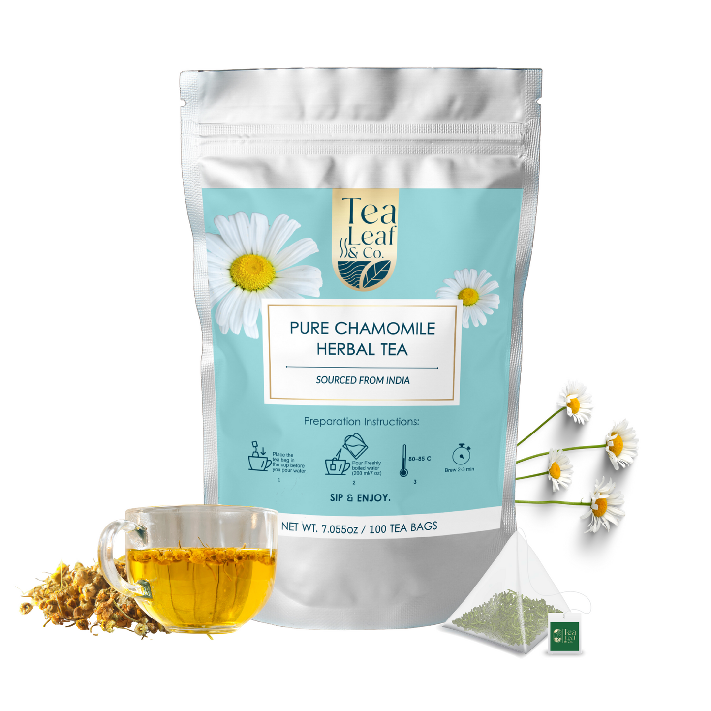 Pure Chamomile Herbal Tea, 100 Count