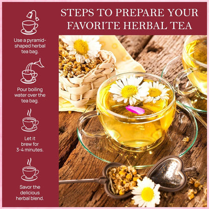 Chamomile Rose Citrus Herbal Tea (50 Tea Bags)