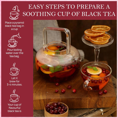 Cranberry Orange Black Tea (50 Tea Bags)