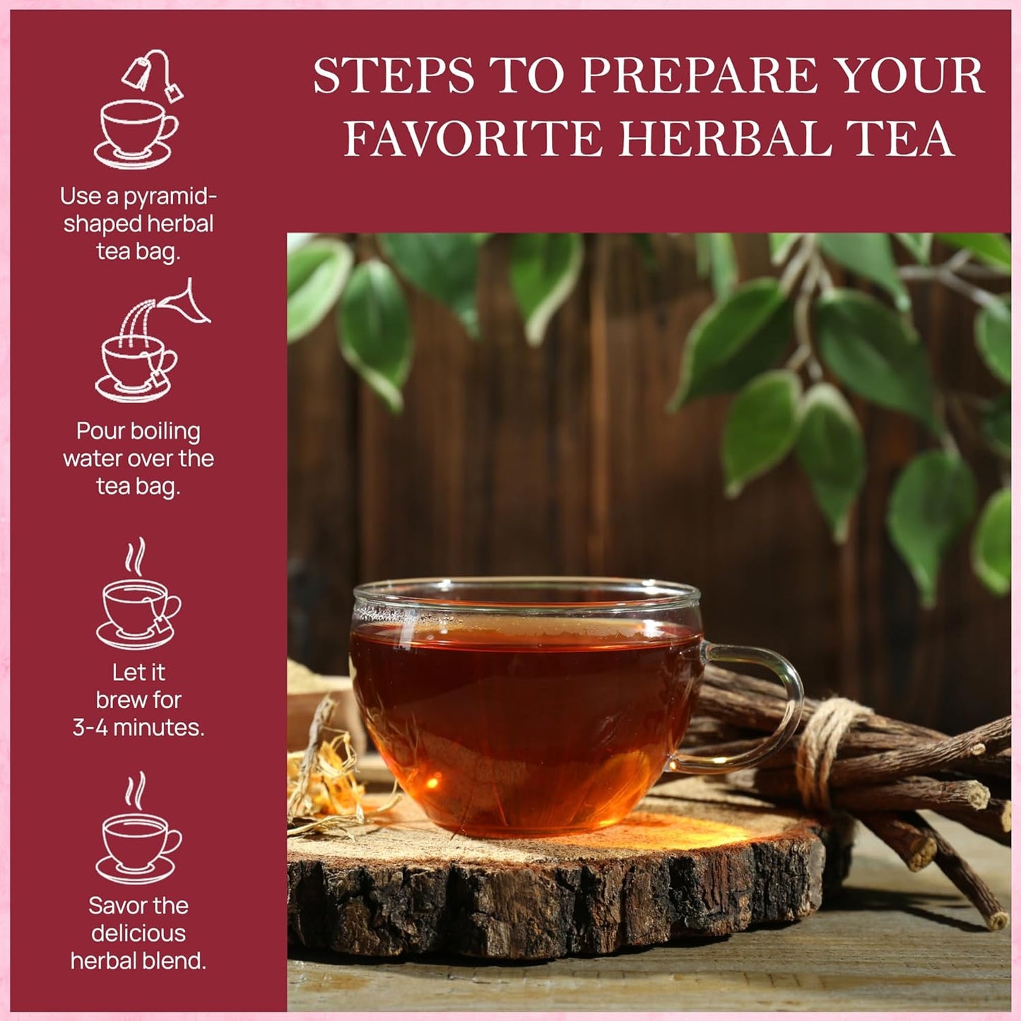 Licorice Root Pure Herbal Tea (50 Tea Bags)
