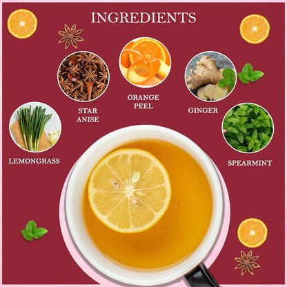 Orange Ginger Mint Herbal Tea (50 Tea Bags)