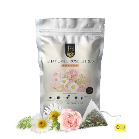 Chamomile Rose Citrus Herbal Tea (50 Tea Bags)