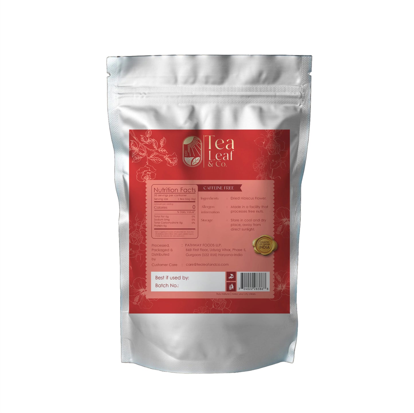 Hibiscus Pure Herbal Tea (50 Tea Bags)