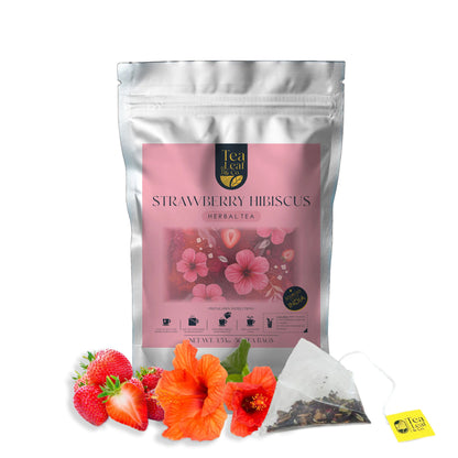 Strawberry Hibiscus Herbal Tea (50 Tea Bags)